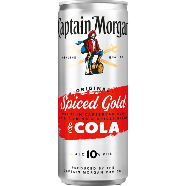 Captain Morgan Spiced & Cola 10% 0,25 Liter Dose