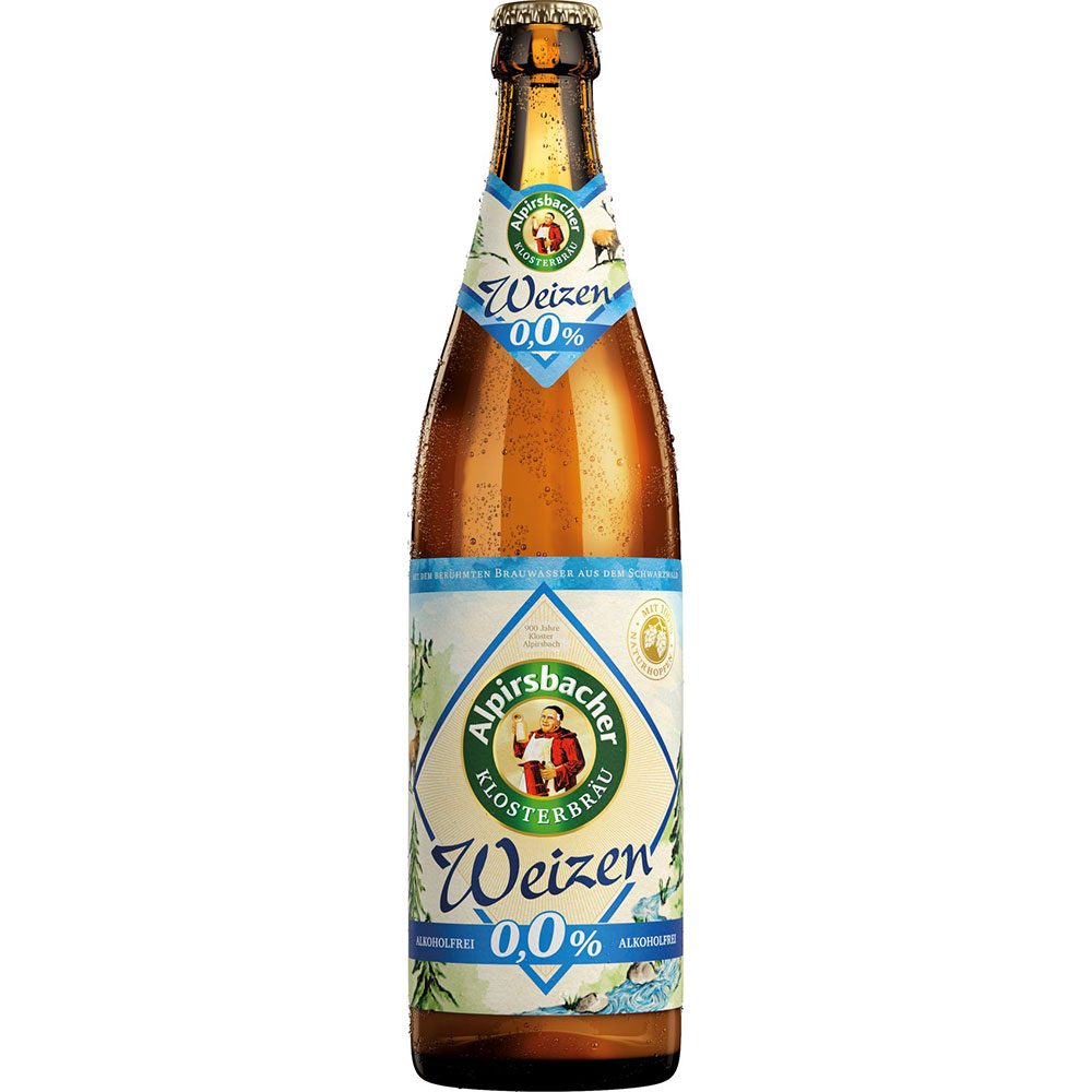Alpirsbacher Weizen 0,0 % alkoholfrei 0,5l