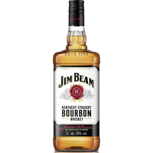 Jim Beam White Bourbon Whiskey 40% 1l