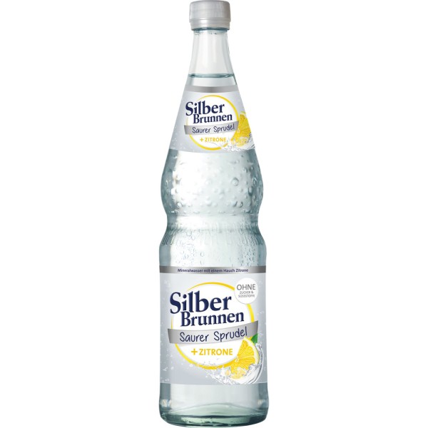 Silberbrunnen saurer Sprudel + Zitrone 12x 0,7l Mehrweg