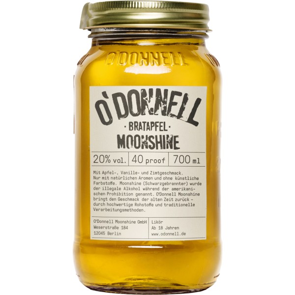 O'Donnell Moonshine Bratapfel 20% 0,7l
