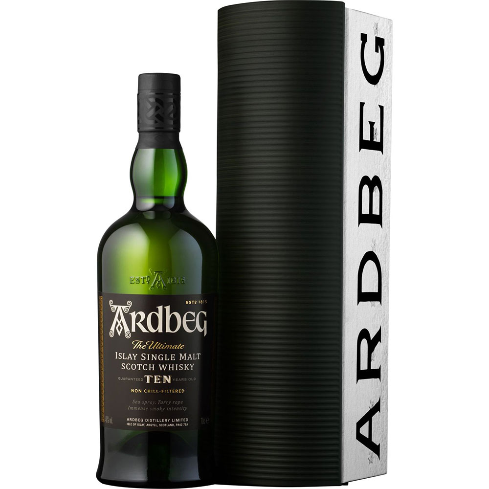ARDBEG TEN YEARS OLD Single Malt Scotch Whisky mit Verpackung