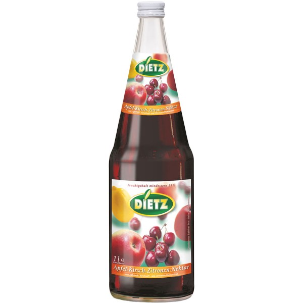 Dietz Apfel-Kirsch-Zitronen-Nektar 6x 1 Liter Mehrweg