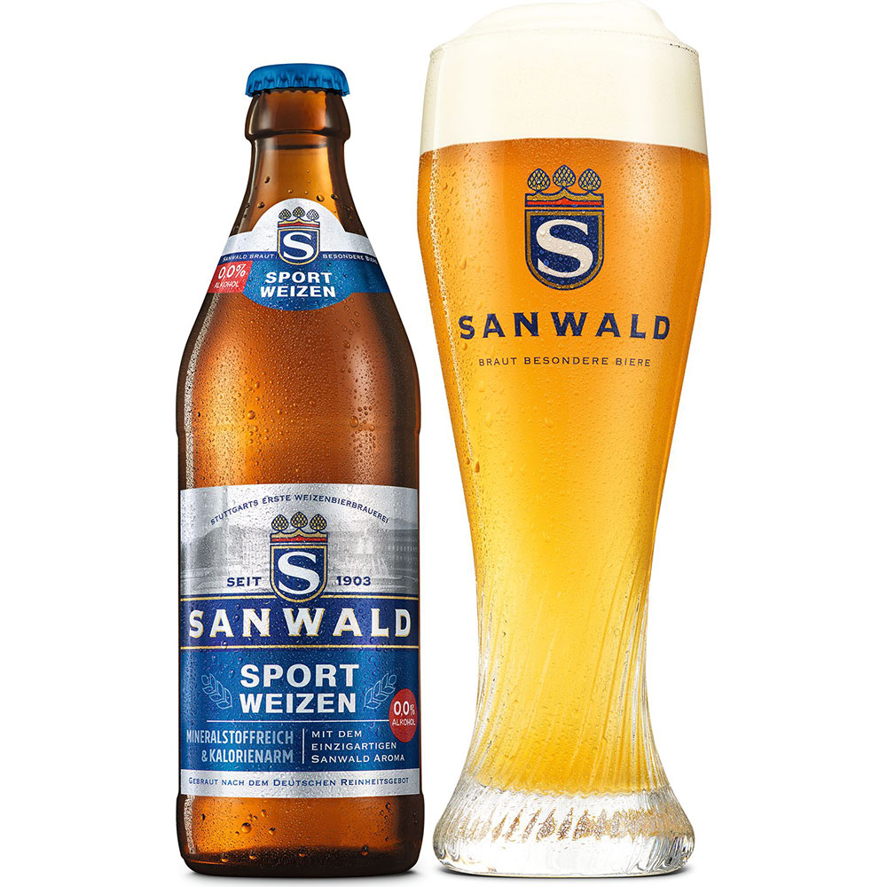 Sanwald Sport Weizen Alkoholfrei im Glas
