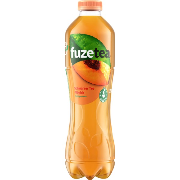 Fuze Tea Schwarzer Tee Pfirsich PET 6x 1,25 Liter Einweg