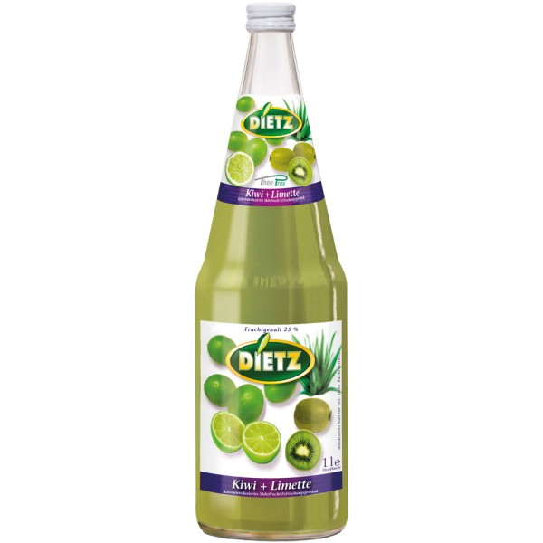 Dietz Kiwi-Limette mit Aloe Vera 6x 1 Liter Mehrweg