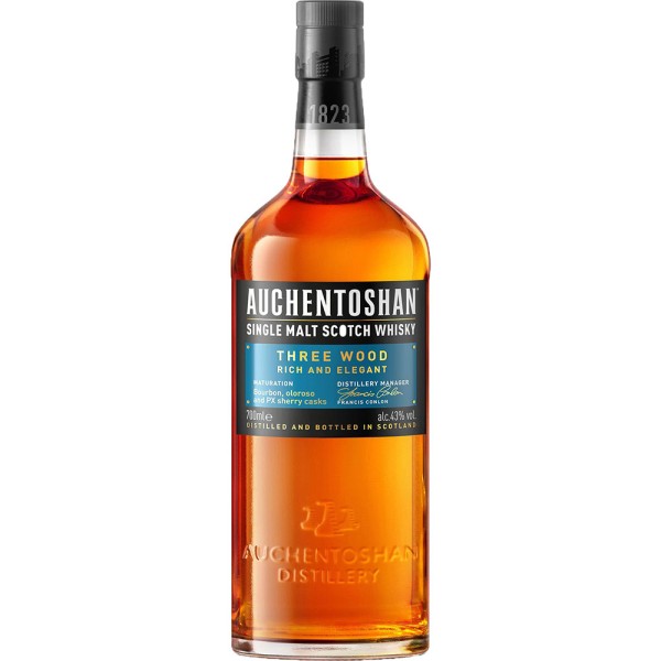 Auchentoshan Three Wood Single Malt Scotch Whisky 43% 0,7l