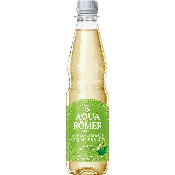Aqua Römer Quelle Apfel-Limette-Holunderblüte PET 12x 0,5l Mehrweg